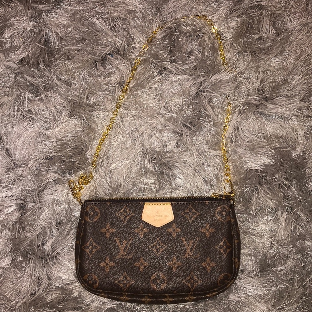 LOUIS VUITTON Rose Claire Monogram Canvas Multi Pochette Accessories Bag 1 pc